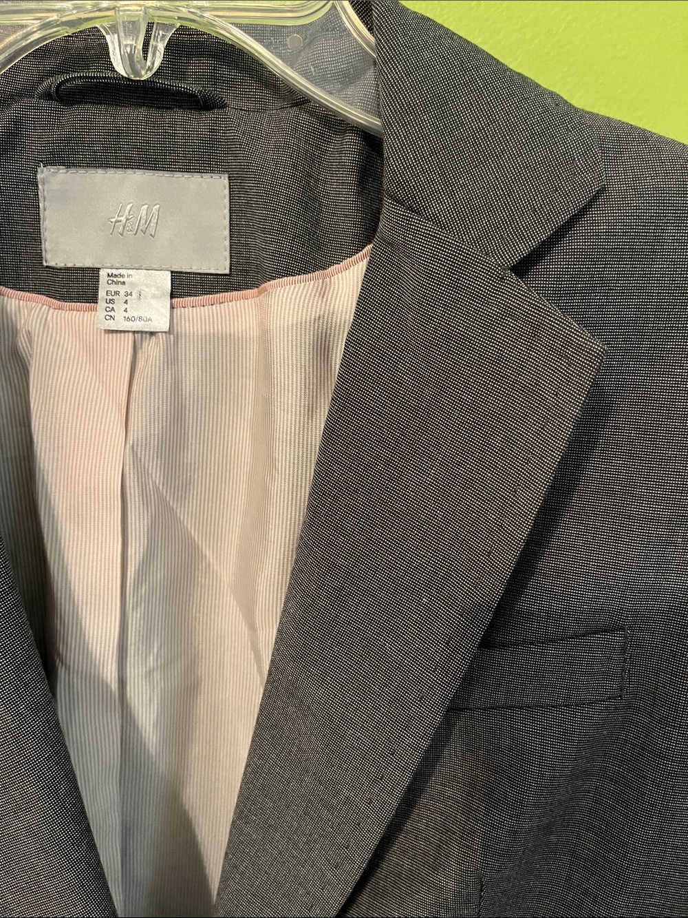 H&M fitted gray Single Button blazer - Picture 2 of 5